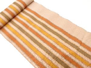 アンティーク　縞模様織り出し　八寸帯地反物